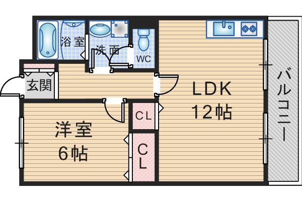 メゾンときわ(1LDK/3階)の間取り写真