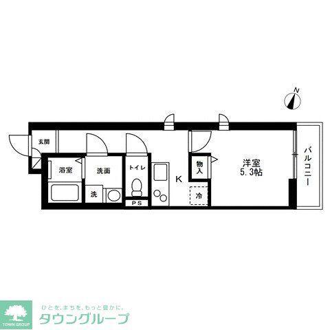 住吉の杜(1K/3階)の間取り写真