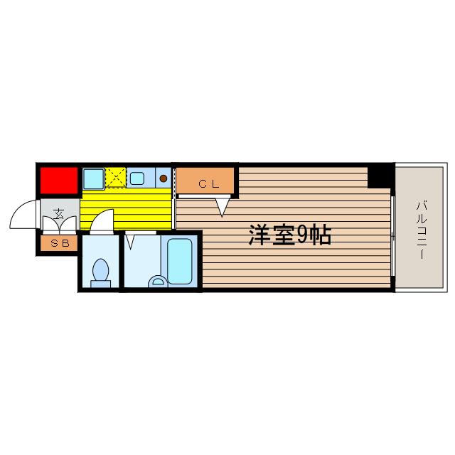サンシャイン戸川(1K/7階)の間取り写真