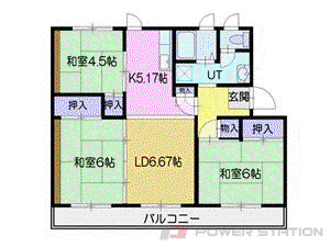 PLAUD ZENIBAKO(3LDK/1階)の間取り写真