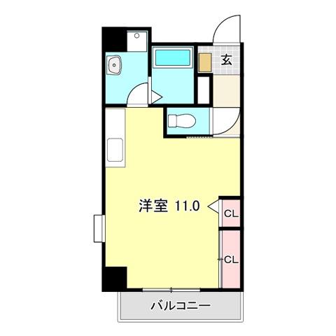 GRAN HILL(ワンルーム/3階)の間取り写真