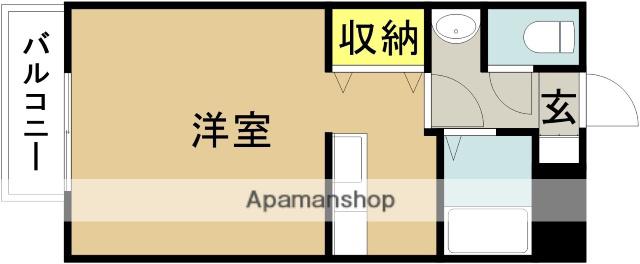 ミリオン清水(ワンルーム/2階)の間取り写真