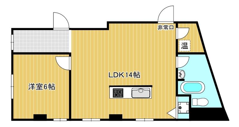 ハウジングギャラリー大阪北詰(1LDK/5階)の間取り写真