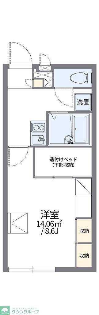 レオパレスPOLARIS(1K/1階)の間取り写真