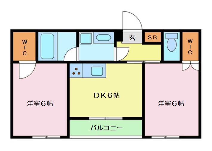ルネ・丸美IV(1LDK/1階)の間取り写真