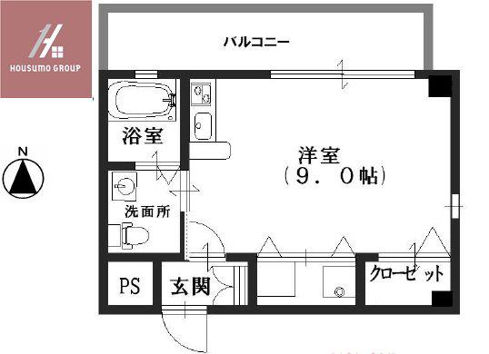 OM玉造II(ワンルーム/2階)の間取り写真