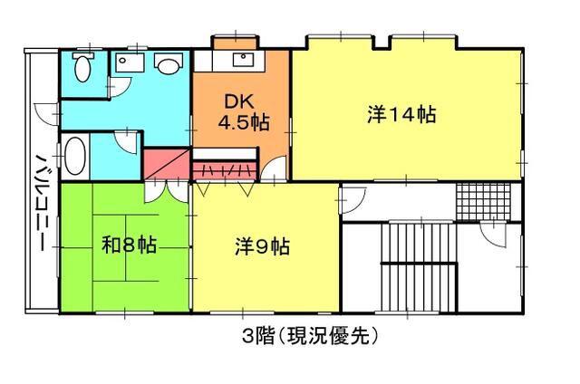 フジハイツ(3DK/3階)の間取り写真