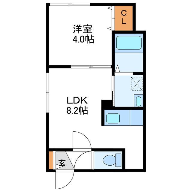 LA FORTE桑園 ラフォルテ桑園(1LDK/3階)の間取り写真