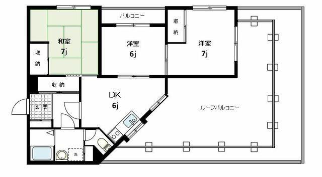 ヴェルデューラ(3DK/5階)の間取り写真