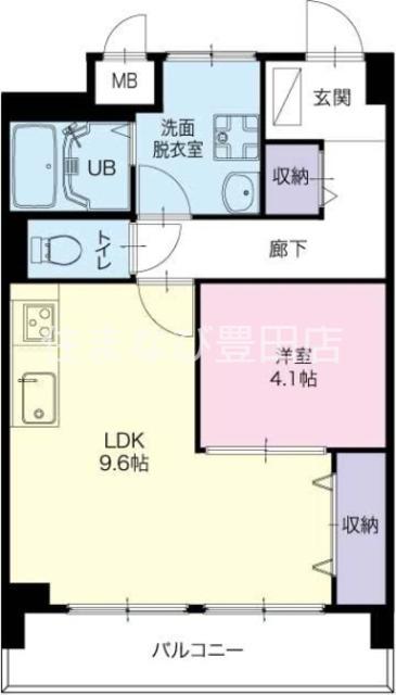 三好グランドハイツ(1LDK/2階)の間取り写真