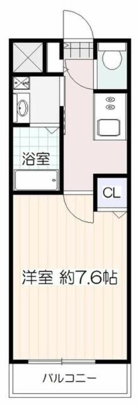 FLOURISH市名坂(1K/4階)の間取り写真