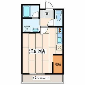 パルティータ(ワンルーム/3階)の間取り写真