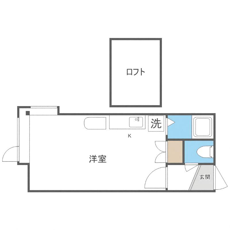 AMS平岸512(ワンルーム/3階)の間取り写真