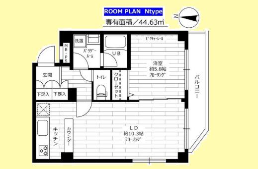 ステージグランデ蒲田(1LDK/6階)の間取り写真