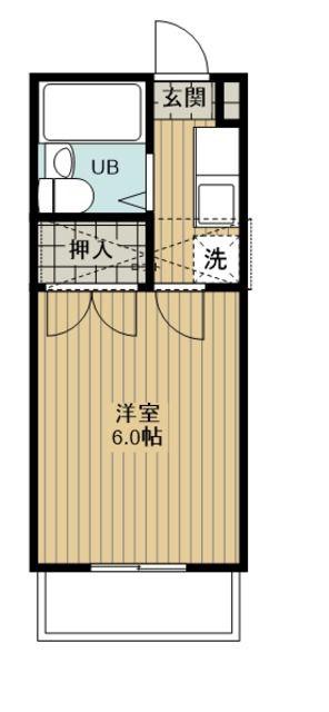 ハーバルハウス(1K/1階)の間取り写真