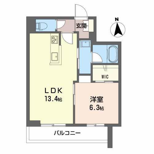 バルビゾン花園(1LDK/3階)の間取り写真