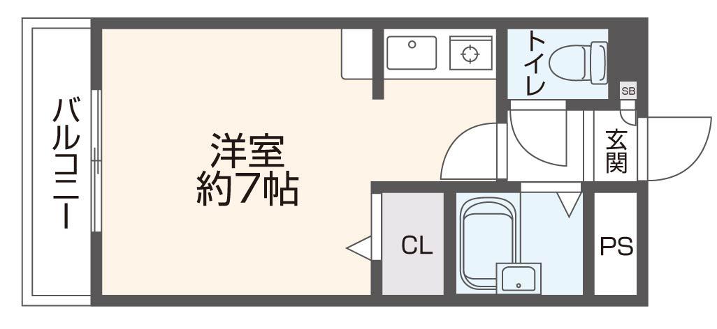 ジョイアスライフ(ワンルーム/2階)の間取り写真