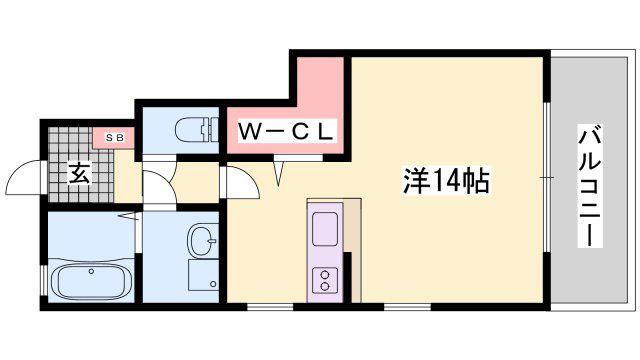 レーゾンピーコック(1K/1階)の間取り写真