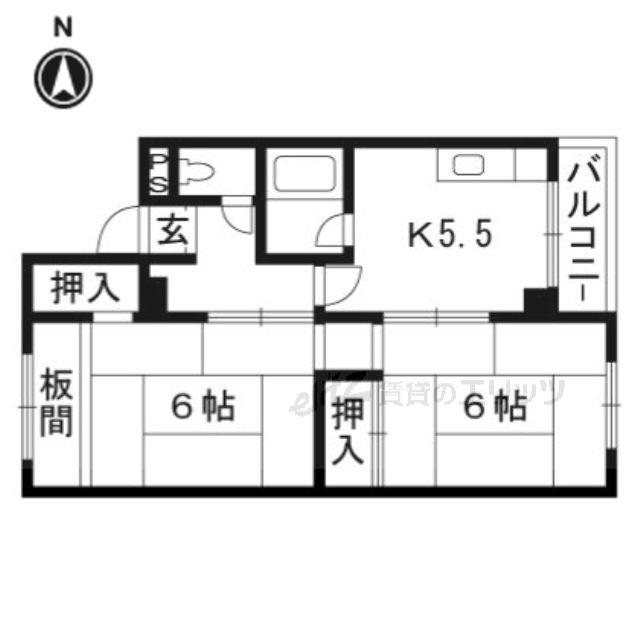 シティコープ庄(2DK/3階)の間取り写真