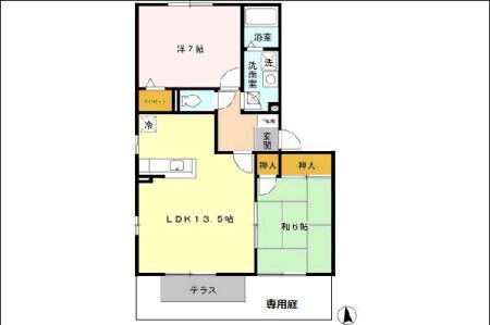 パセオ・ユー(2LDK/1階)の間取り写真