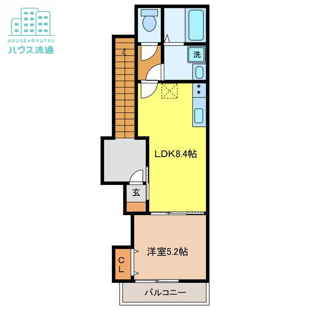 RESIDENCE矢の平(1LDK/2階)の間取り写真