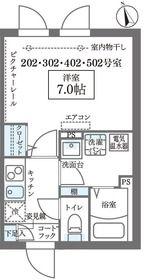 COCOCUBE日暮里(1K/5階)の間取り写真