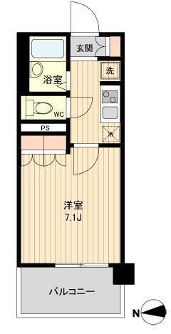 ラクアスレジデンス東新宿(1K/9階)の間取り写真