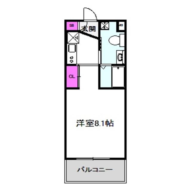 ディナスティ都島北通(1K/10階)の間取り写真
