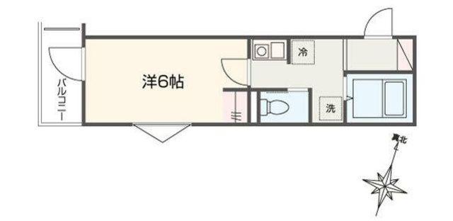 MELLAS西川口IV(1K/2階)の間取り写真