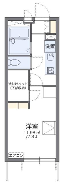 レオパレス氷川台さくらガーデン(1K/1階)の間取り写真