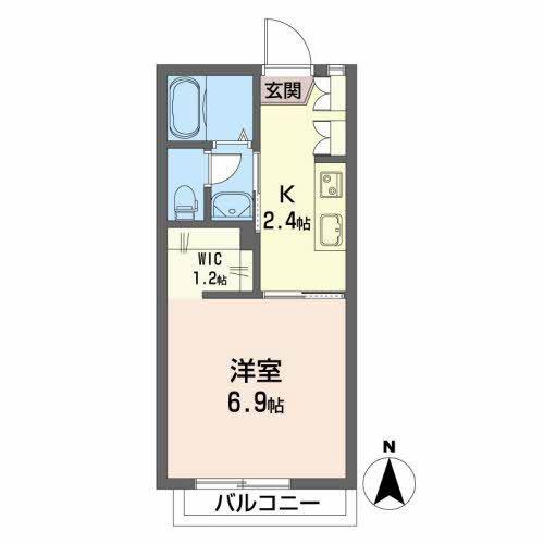 グレ・YOKOHAMA B(1K/2階)の間取り写真