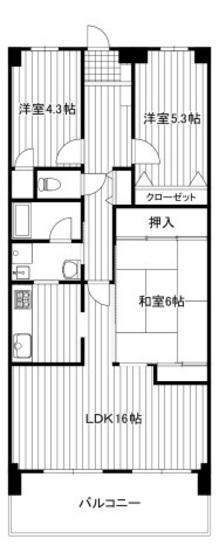 ヒューマンズシティ矢野(3LDK/3階)の間取り写真