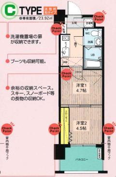 NO.46 ORIENTBLD(2K/7階)の間取り写真
