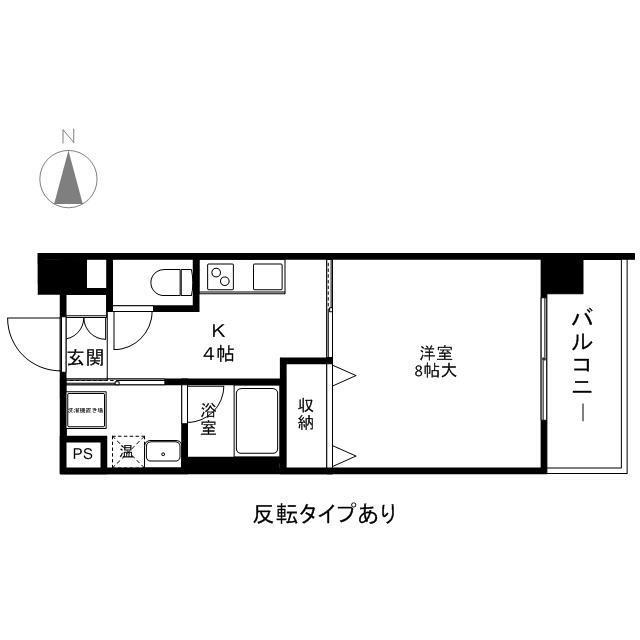 アーバンタワー西後町(1K/6階)の間取り写真