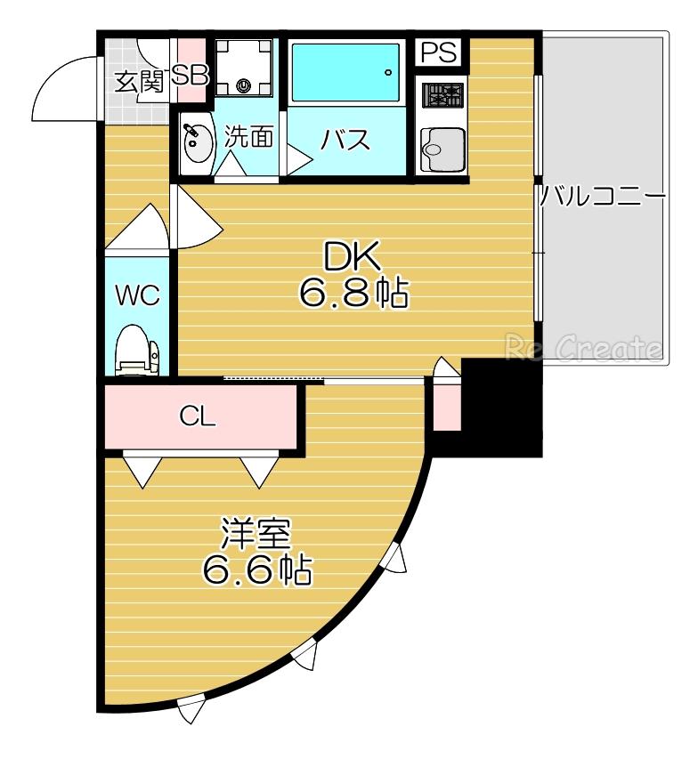 WILLDO松屋町(1DK/3階)の間取り写真