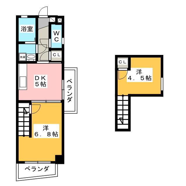 パルケ21(2DK/5階)の間取り写真