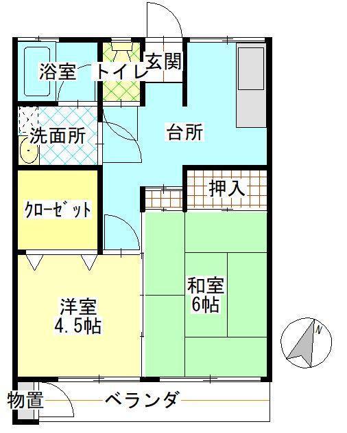 齋藤マンション(2K/3階)の間取り写真