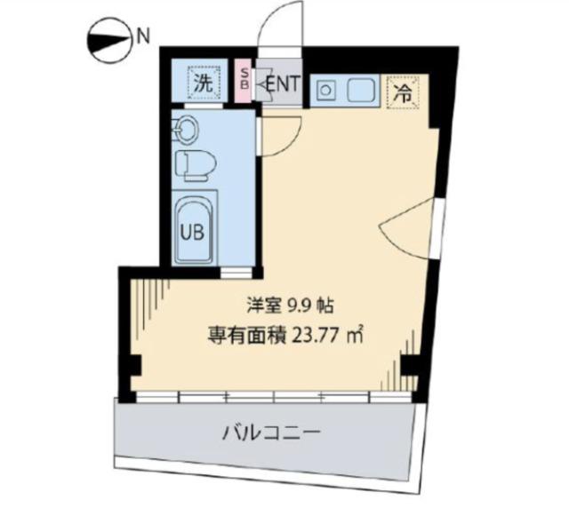 エルプラド自由が丘(ワンルーム/3階)の間取り写真