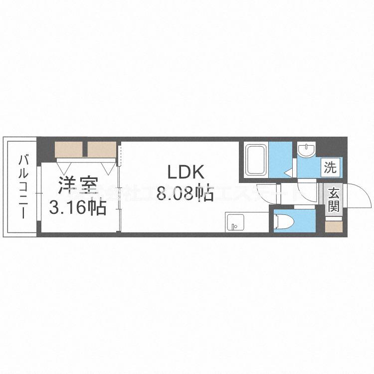 FDS AERAS VIM(1LDK/4階)の間取り写真