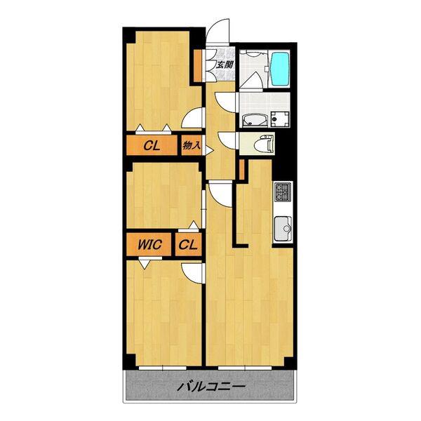 丸の内パークマンション(2SLDK/10階)の間取り写真