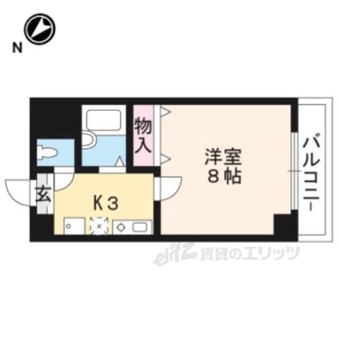 グッドライフ南草津1(1K/10階)の間取り写真