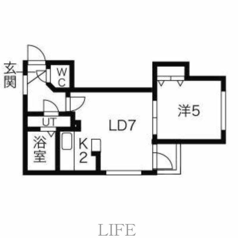 レジデンスミュー(1LDK/1階)の間取り写真