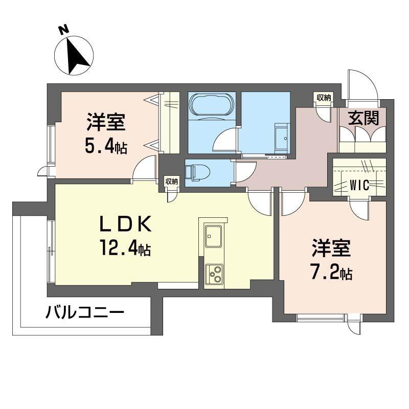 エフボーテ(2LDK/2階)の間取り写真