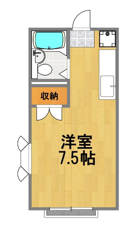 エステ-トピアアサミ(1K/2階)の間取り写真