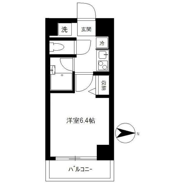 ハーヴェスト経堂(1K/4階)の間取り写真