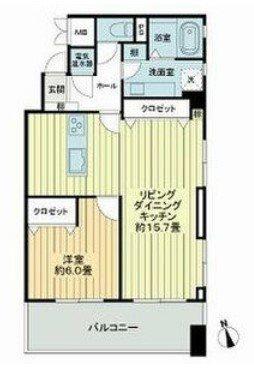 ハイム白金(1LDK/5階)の間取り写真