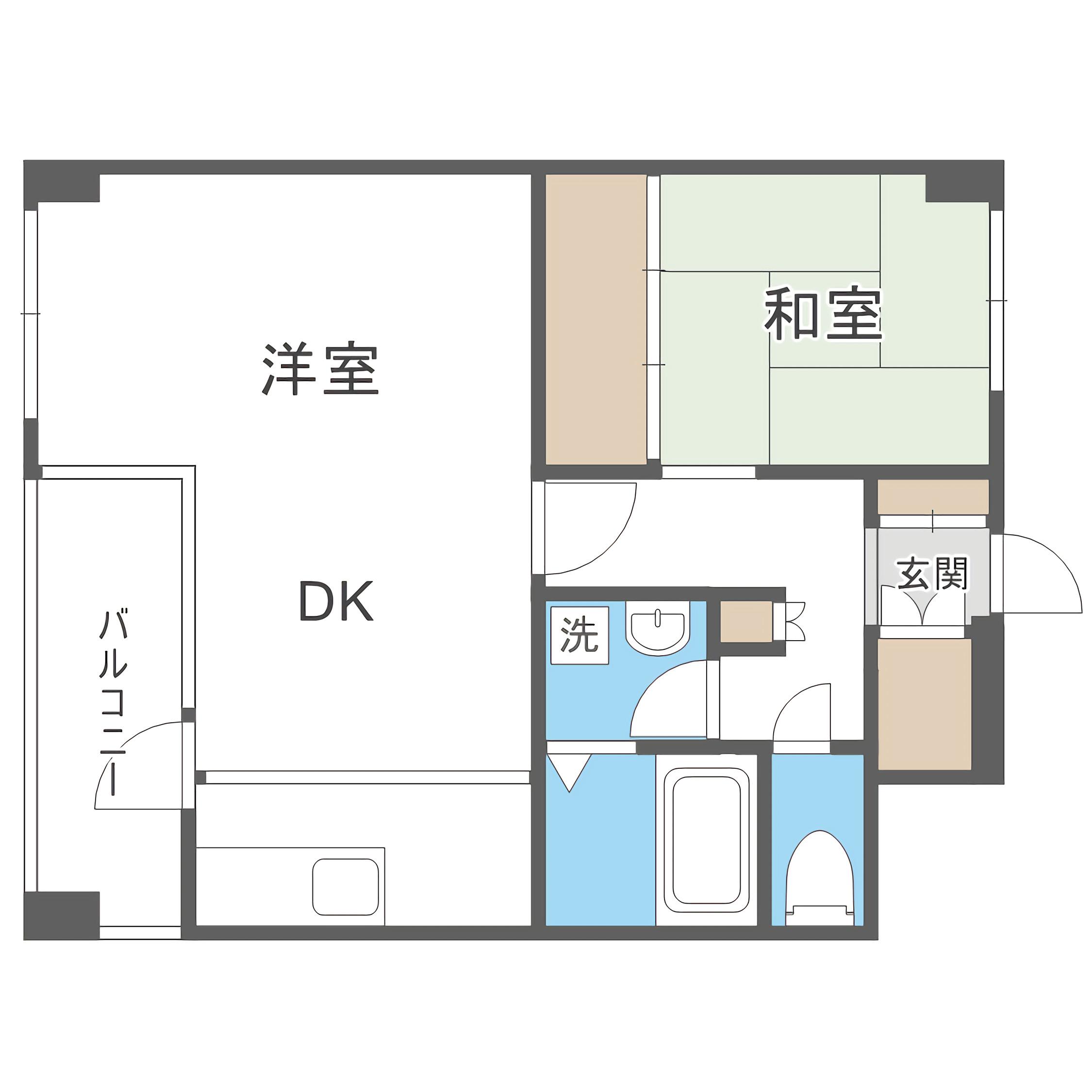 平岸ファースト(2DK/5階)の間取り写真