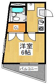 アーガス芝崎(1K/3階)の間取り写真