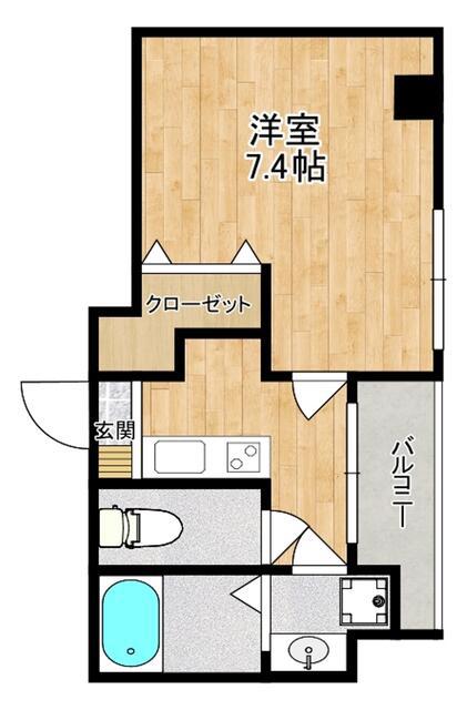 GRANDSTAGE東池袋(1K/2階)の間取り写真