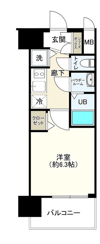 アドバンス新大阪ウエストゲート(1K/4階)の間取り写真